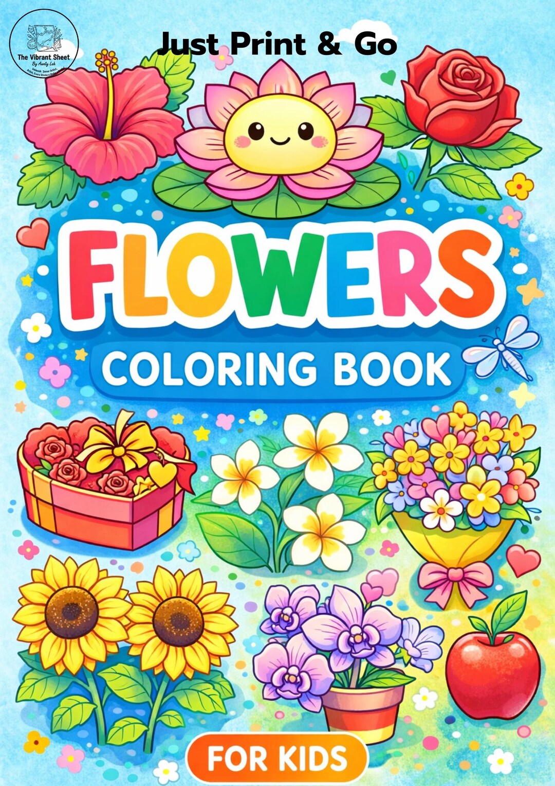 Flower Coloring Book for Kids: 50+ Printable Nature Activity Pages ...