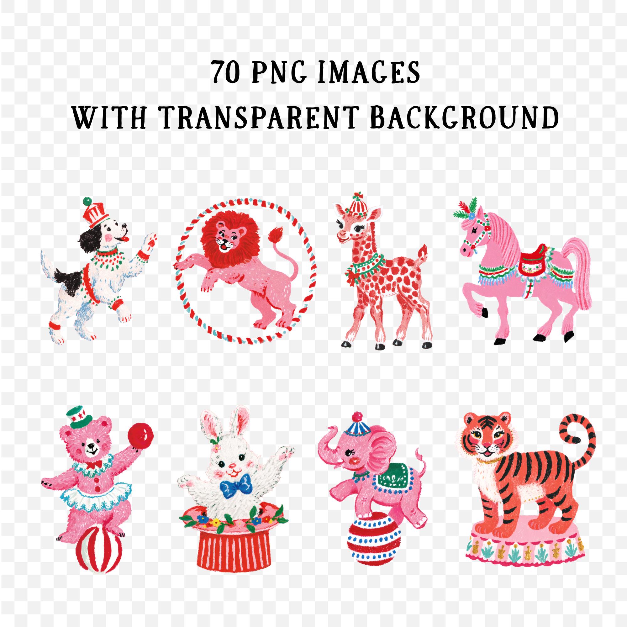 Vintage Circus Clipart Bundle | Retro Carnival PNG Graphics (digital ...
