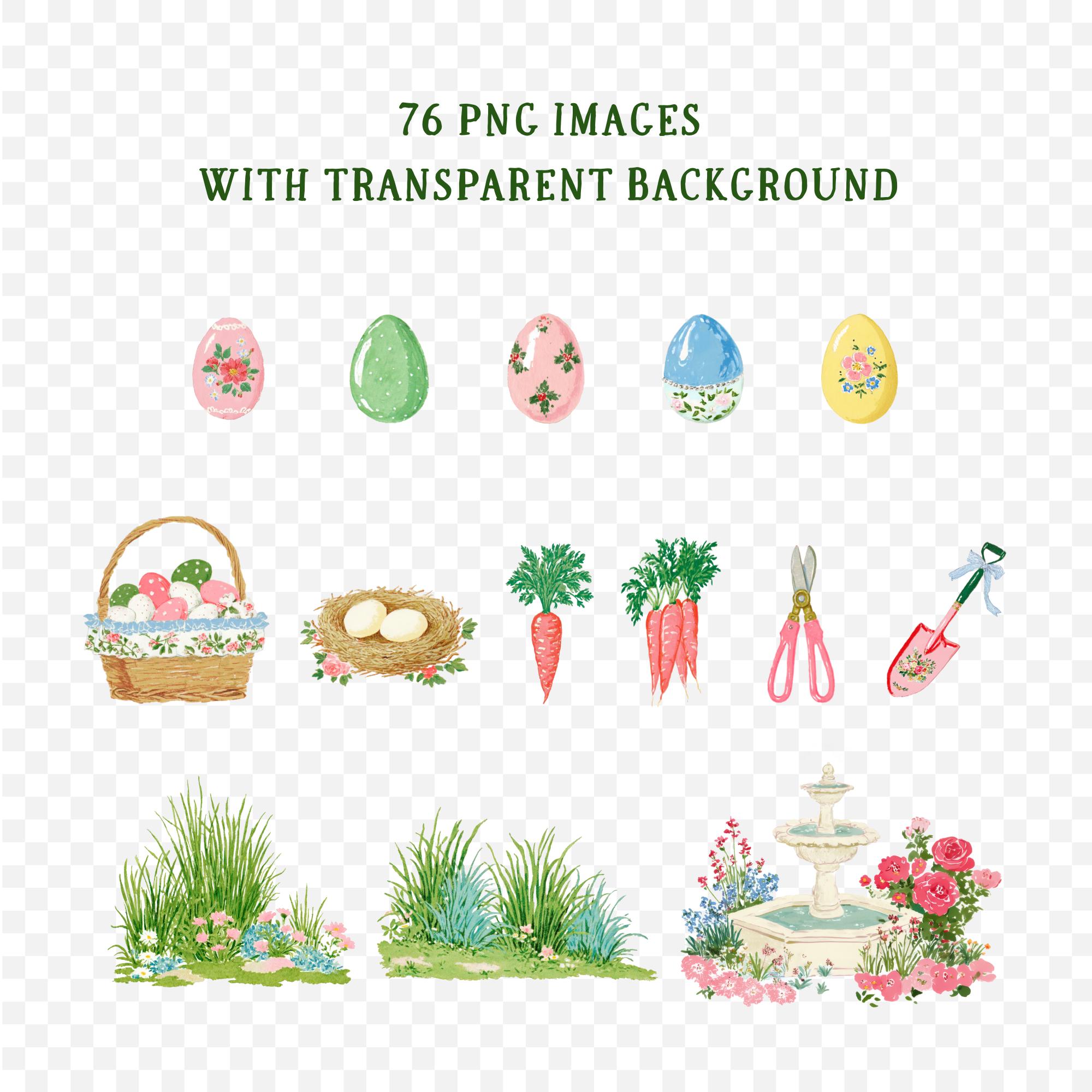Retro Easter Spring Vintage Easter Spring Garden Clipart | Pastel Whimsical Animal & Floral ...