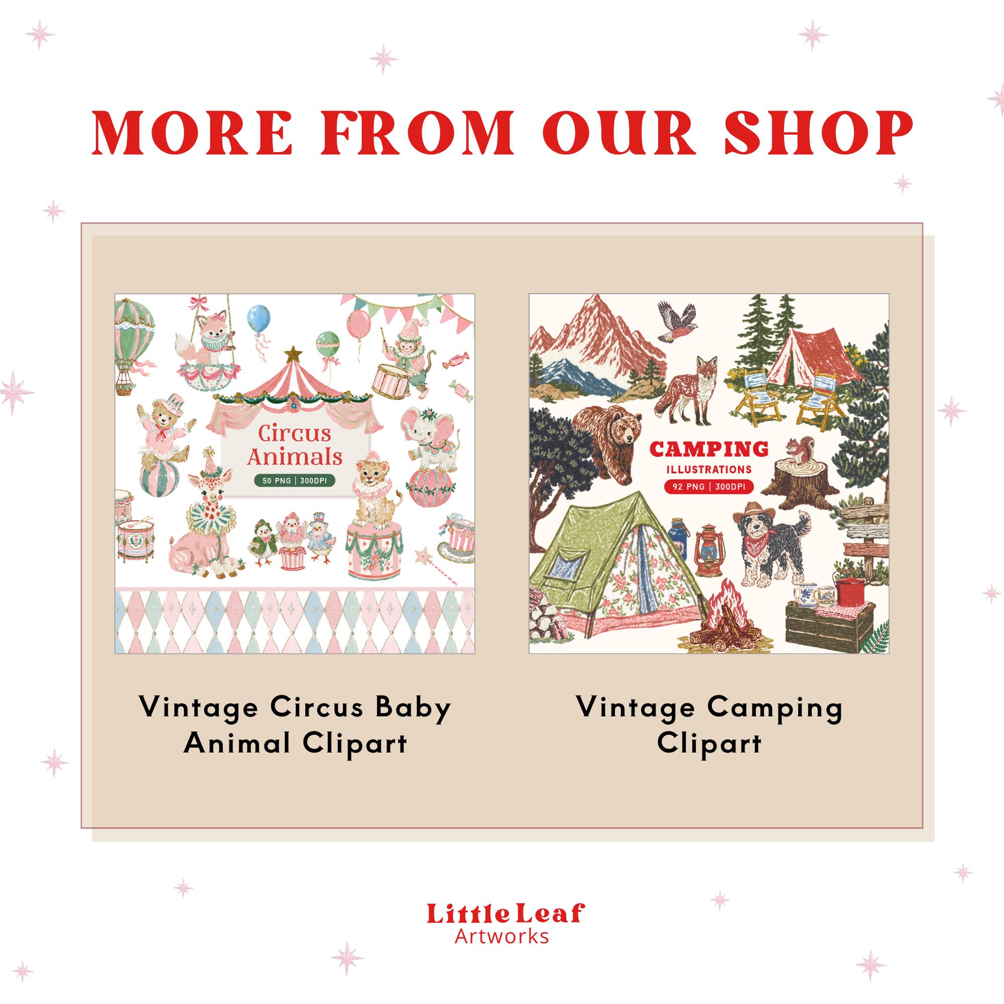 Vintage Circus Clipart Bundle | Retro Carnival PNG Graphics (digital ...
