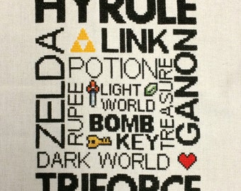 Legend of Zelda - Subway Art Sampler Cross Stitch PATTERN