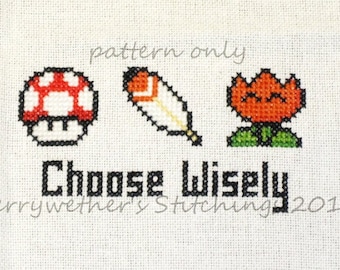 Super Mario World - Choose Wisely Cross Stitch PATTERN