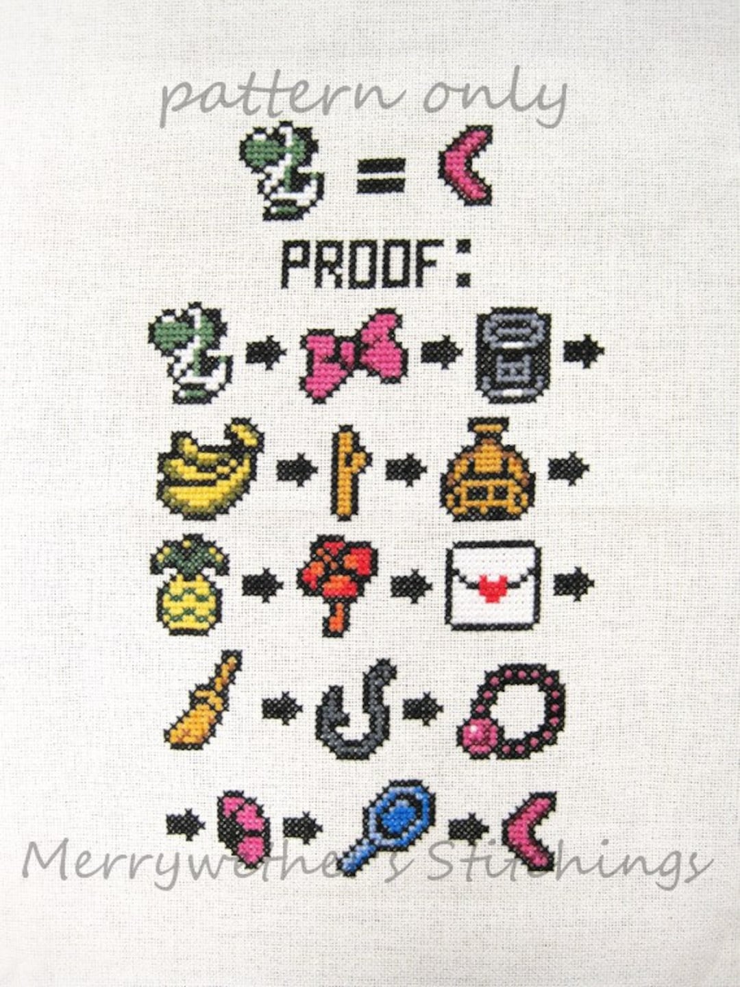Legend of Zelda Link's Awakening Trading Sequence Cross Stitch PATTERN