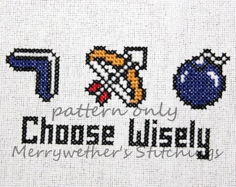 Legend of Zelda - Choose Wisely Cross Stitch PATTERN