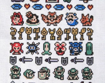 Legend of Zelda - Link's Awakening - Band Sampler Cross Stitch PATTERN