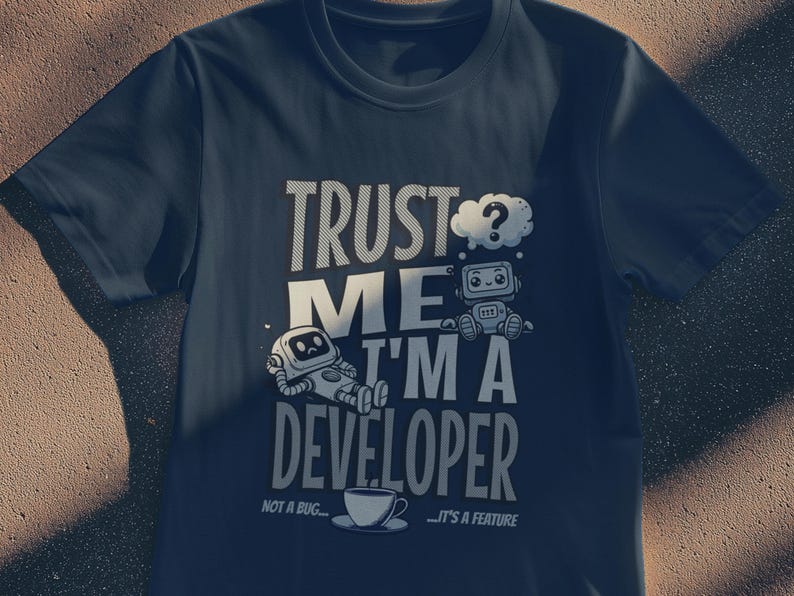 Camiseta para Desenvolvedor/Programador | Camiseta Divertida para Programador | Camiseta Nerd/Geek - Confie em Mim, Sou um Desenvolvedor imagem 1