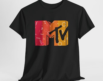T-shirt rétro avec logo MTV | T-shirt néon des années 80 et 90