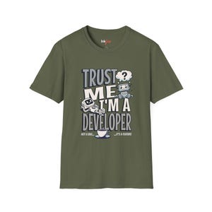 Camiseta para Desenvolvedor/Programador | Camiseta Divertida para Programador | Camiseta Nerd/Geek - Confie em Mim, Sou um Desenvolvedor imagem 5