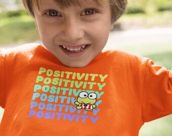 Keroppi Positivity T-shirt pour tout-petit | T-shirt message positif pour tout-petit | Sanrio Enfants