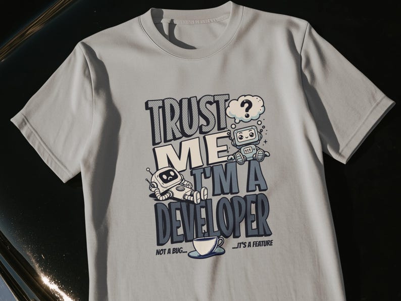 Camiseta para Desenvolvedor/Programador | Camiseta Divertida para Programador | Camiseta Nerd/Geek - Confie em Mim, Sou um Desenvolvedor imagem 2