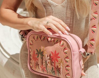 Coloured Palms Pink Bag