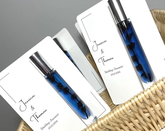 Personalized Perfume Party Favors with Dried Lavender Flowers: Wedding, Engagement, Bridal & Birthday Gifts Guests