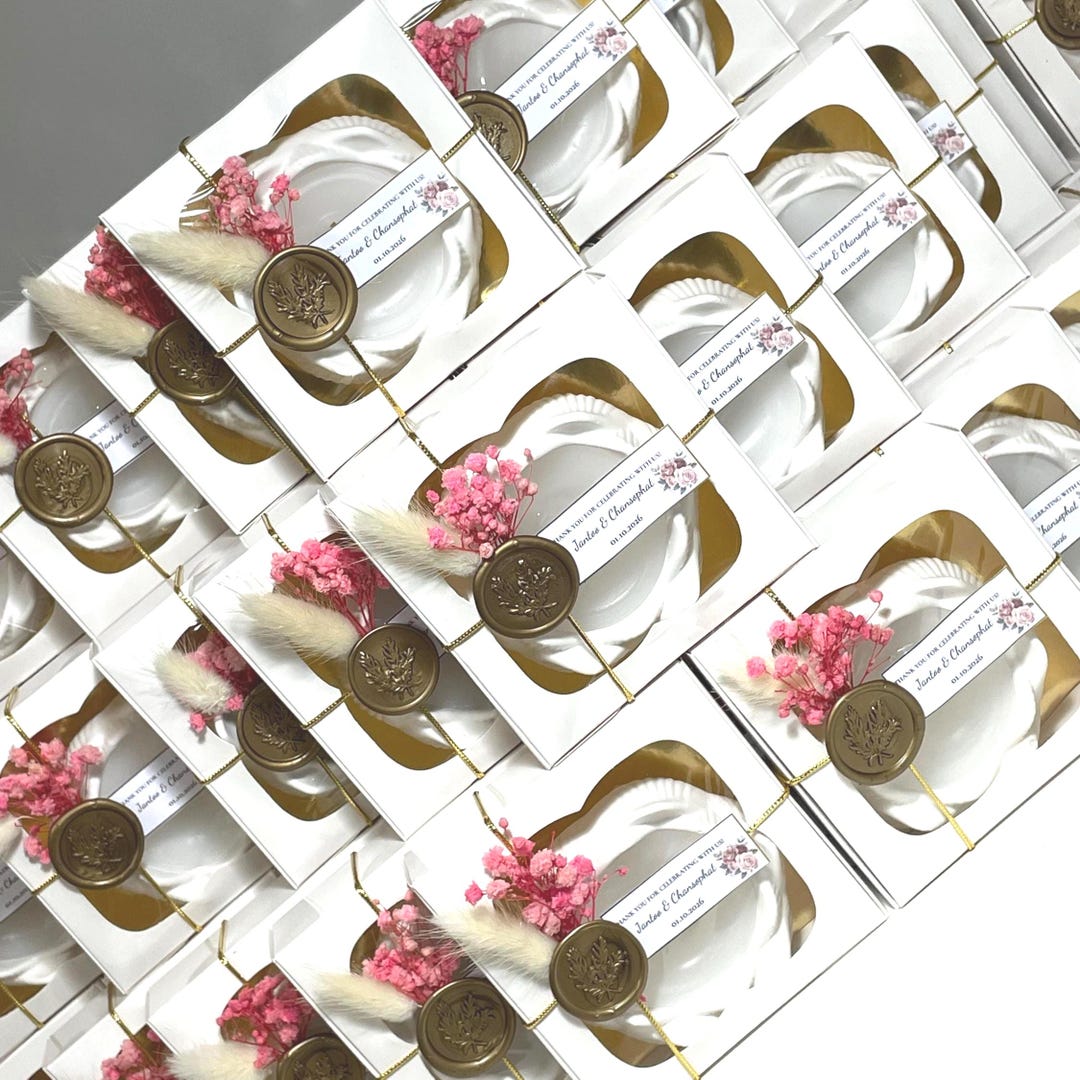 Personalized Wedding Favors Lotus Flower Scented Candles: Guest Thank ...