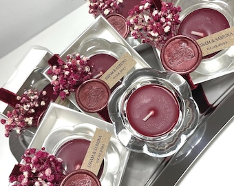 Personalized Scented Candles Wedding Favors: Engagement & Bridal Shower, Henna Night Party Gifts for Guest