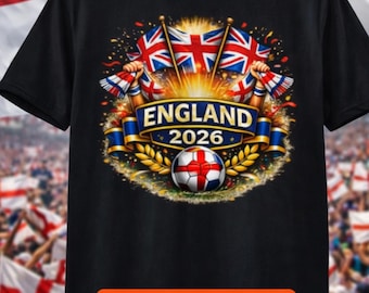 England 2026 Shirt, England Football Fan Tee, England Supporters Gift, World Cup England Shirt, St George Flag Shirt, Football Gift for Him