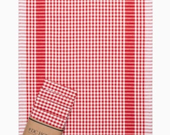 Cotton Kitchen Towel Set of 5 | OEKO-TEX | Checkered