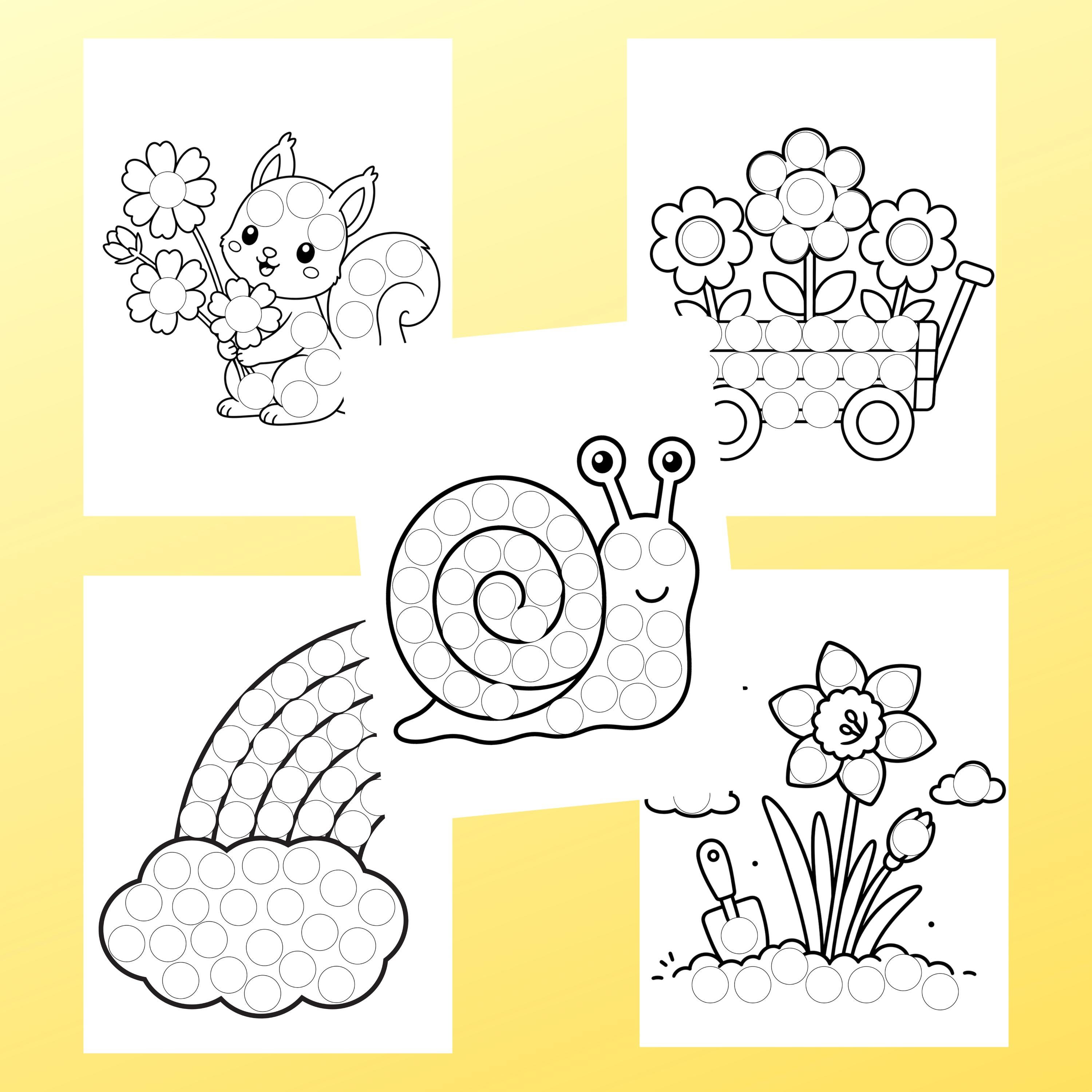 Spring Dot Marker Printable, Do A Dot Worksheets for Toddlers ...