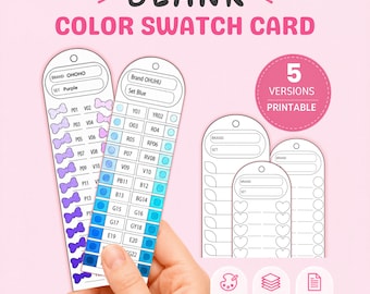 Blank Color Swatch Card Printable, Marker Swatch Chart, Alcohol Marker Color Tracker, Digital Download, A4 US Letter