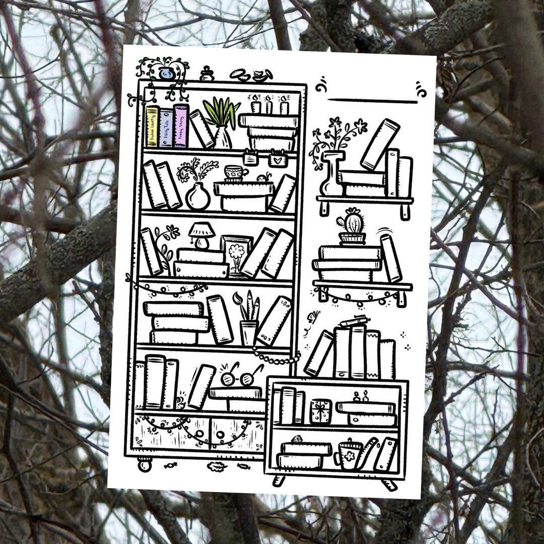 Book Tracker - Bookshelf - Reading Tracker - Printable Art - Etsy