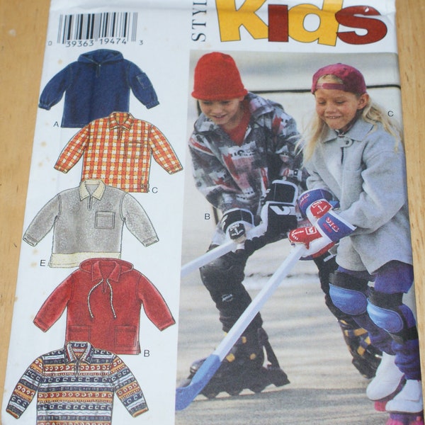 Vintage Retired  UNCUT STYLE KIDS Children's Jacket Sweater Pattern 2789  3 Sizes in one sm, M L