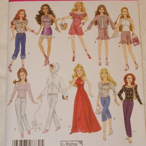 New Simplicity Crafts Pattern  11 1/2  inch fashion doll 4702