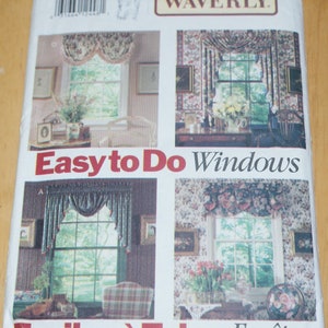 Retired  Uncut McCalls Home Dec In A Sec Window Treatments  Pattern 2019