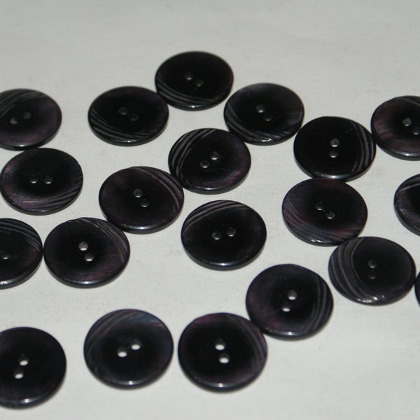Fancy 20 Dark Purple 2 hole  Buttons 7/8 inch Plastic, Lot 1358