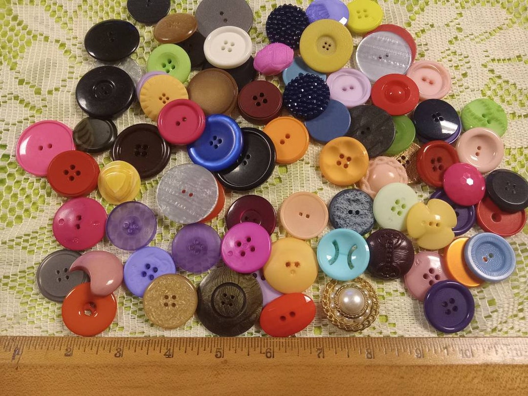 Large Mix Color Coat Buttons: 75pc Craft Supply (1-1 3/8 Inch) - Etsy