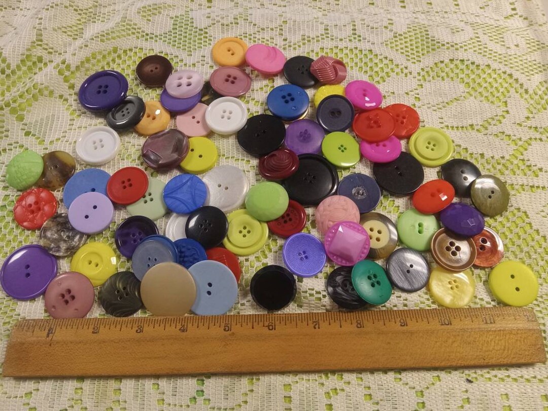 75 Extra Large Coat Buttons 1" to 1 3/8" ,mix Colors Coat Buttons, Lot ...