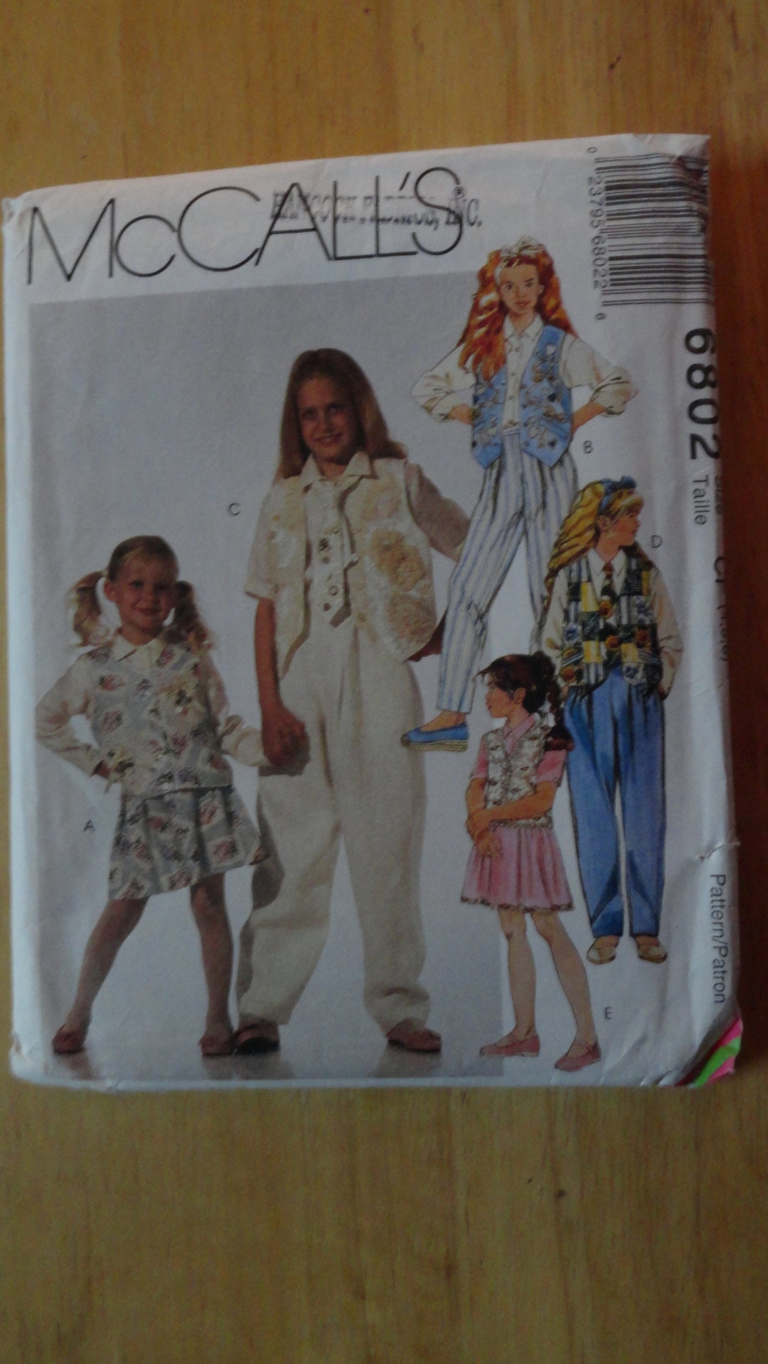 Vintage Retired CUT Mccalls Child and Girls Shirt Vest Pants Etsy