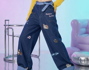 W34x30 Baggy Jeans Shady Ltd Eminem Denim Wide Loose Y2k Jnco