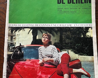 Paris Match Magazine nr. 892 – 14 mei 1966 | Vintage Frans tijdschrift | Filmfestival van Cannes | Mode en film uit de jaren 60. Brigitte Bardot