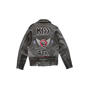 KISS バンドジャージージャケット Kiss Band Leather Jacket - Etsy