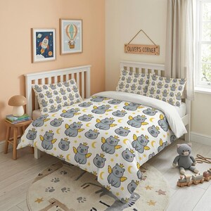 Påslakanset med kapybaraängelmönster | Snyggt barnsängkläder, 100 % polyester bild 4