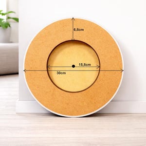 30 cm MDF-Zifferblatt - DIY-Resin, Bastelbasis. Weiß oder Schwarz