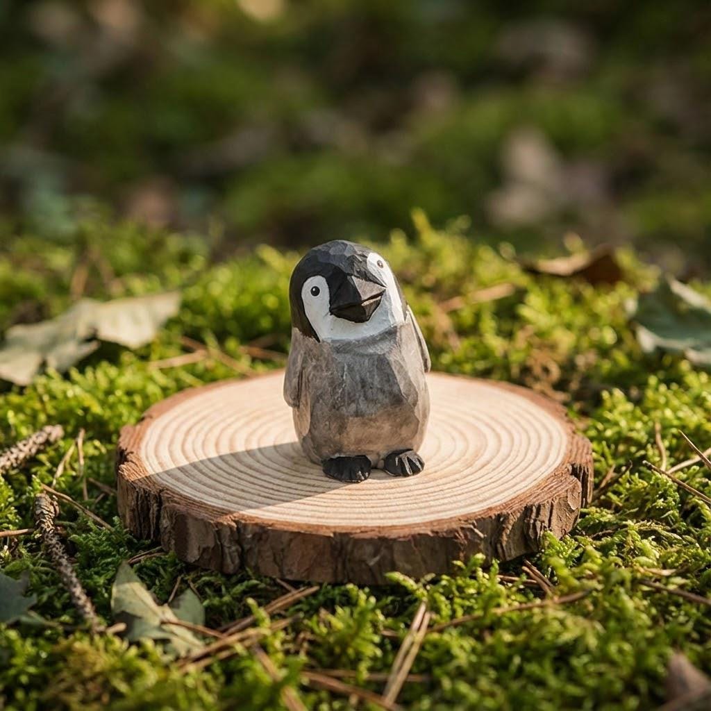 Penguin wood carving - Etsy 日本