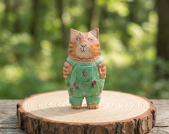 Lustiges Katzengeschenk für Katzenliebhaber, Holzkatzenmagnet, Katzenmama Geschenk, Muttertag, süßes Küchenaccessoire