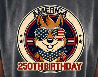 Patriotic Squirrel Shirt, America 250th Birthday Tee, Funny USA Squirrel T Shirt, Retro Americana Graphic Tee, 4th July Animal Shirt