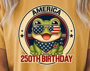 America 250 Frog Shirt, Funny Frog Shirt, Patriotic Frog Tee, USA 250 Shirt, Retro 4th Of July Shirt, Vintage USA Frog Tee