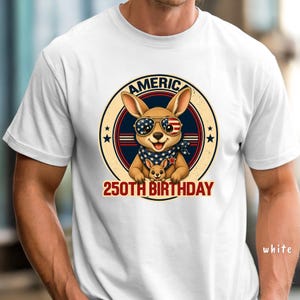 Cute patriotic kangaroo wearing American flag sunglasses shirt, America 250 shirt, funny animal tee, patriotic shirt, retro USA shirt, 4th of July shirt, vintage Americana animal graphic tee, USA 250 anniversary apparel, independence day shirt, animal graphic tee, summer patriotic outfit, funny patriotic animal shirt, freedom celebration shirt, fourth of july tee, cute kangaroo lover gift.