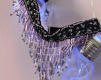 Beaded Velvet Choker