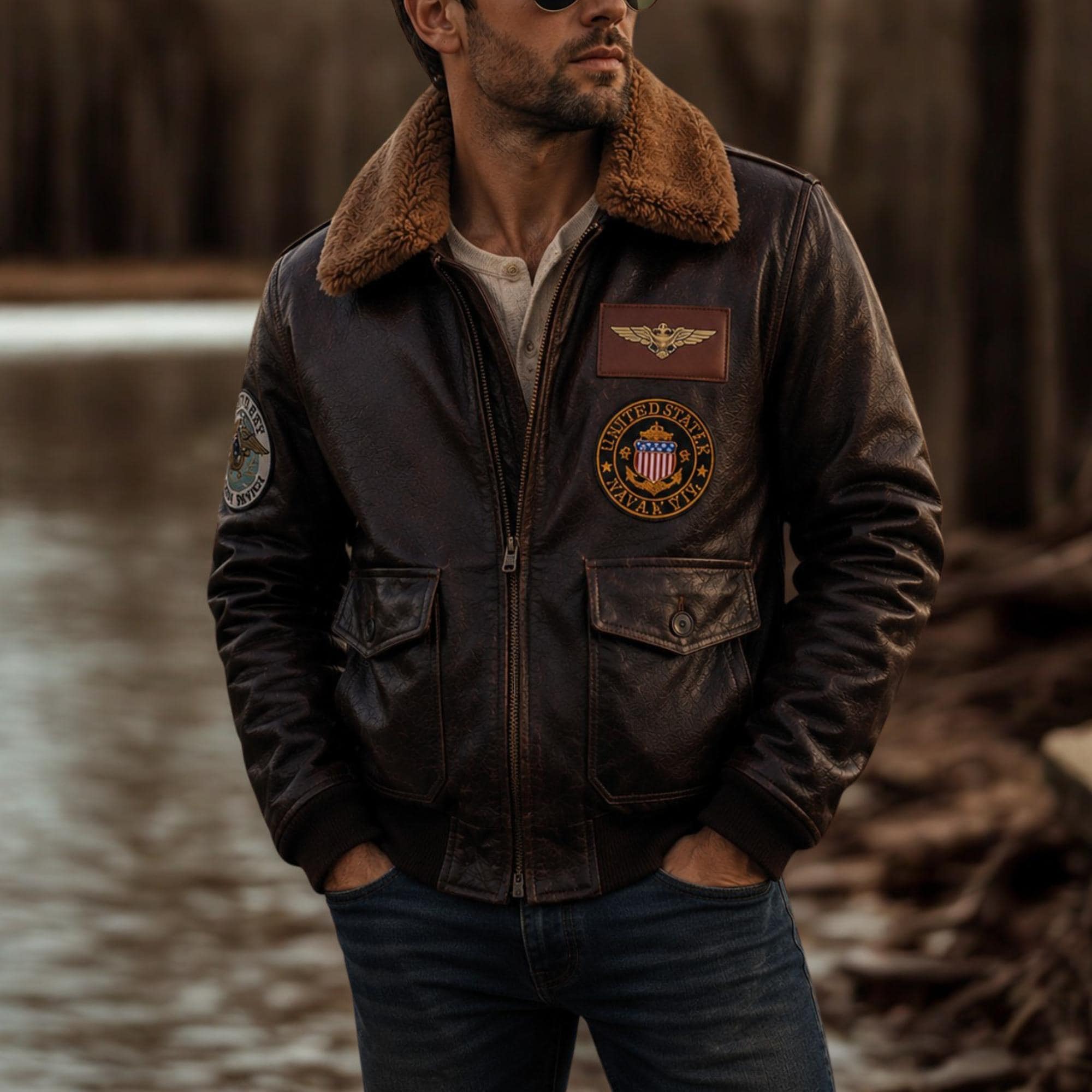 Vintage Military Bomber Jacket - Etsy UK