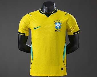 Camiseta de fútbol estilo Brasil / Kit de fútbol unisex con nombre y número personalizados