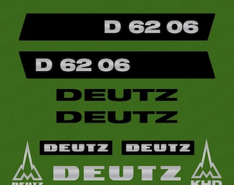 Deutz D 62 06 N Aftermarket Replacement Tractor Decal (Sticker) Set