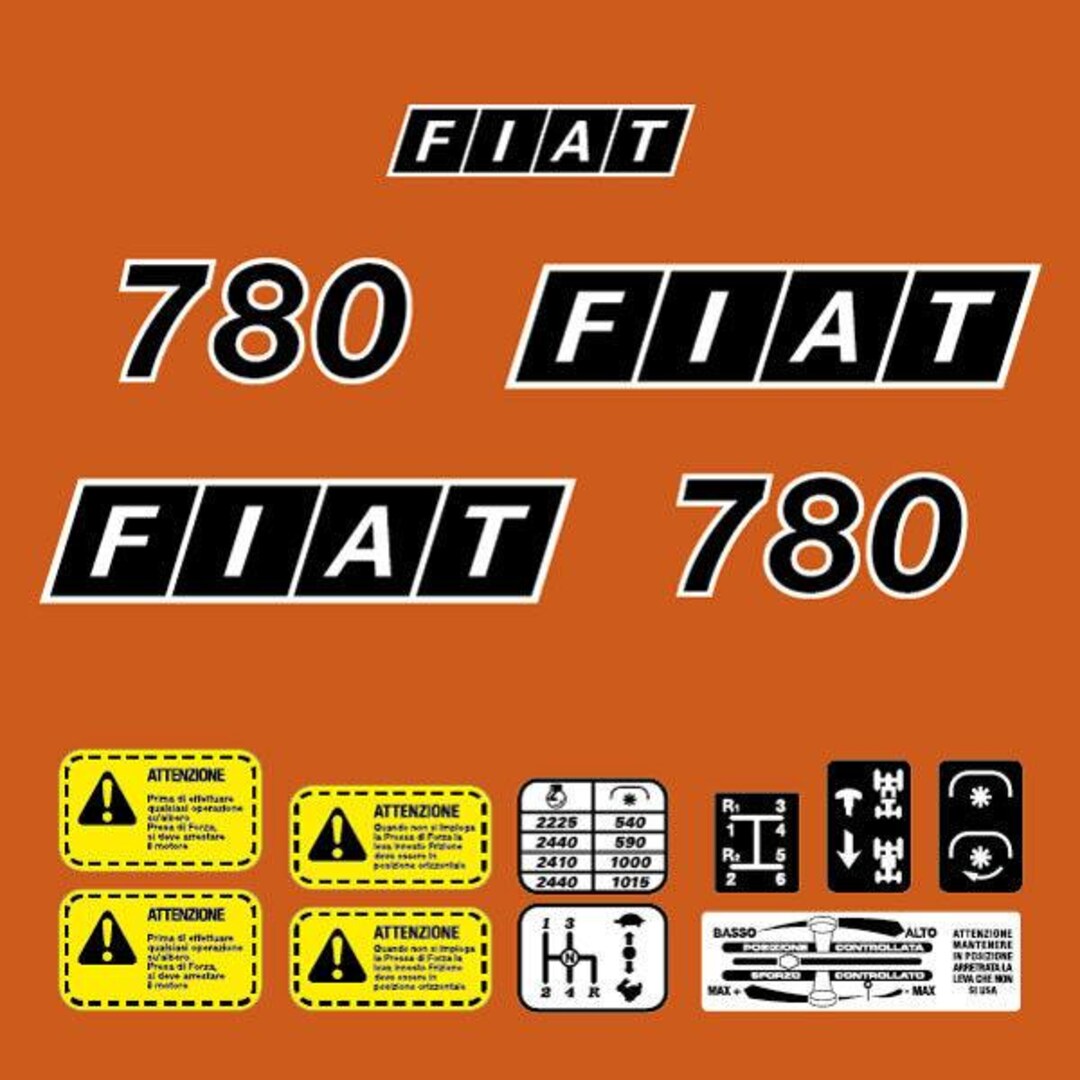 Fiat 780 Aftermarket Replacement Tractor Decal Sticker Set - Etsy