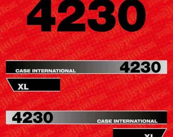 Ensemble d'autocollants (autocollants) de rechange pour tracteurs de rechange Case International 4230 XL