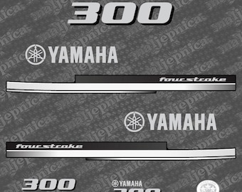 Ensemble d'autocollants pour moteur hors-bord Yamaha 300 quatre temps 2008
