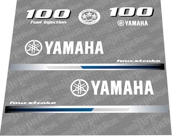 Ensemble d'autocollants pour moteur hors-bord Yamaha 100 quatre temps (2013)