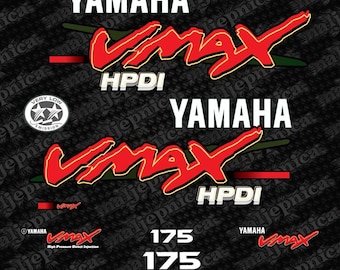 Ensemble d'autocollants de rechange pour moteur hors-bord Yamaha VMAX 175
