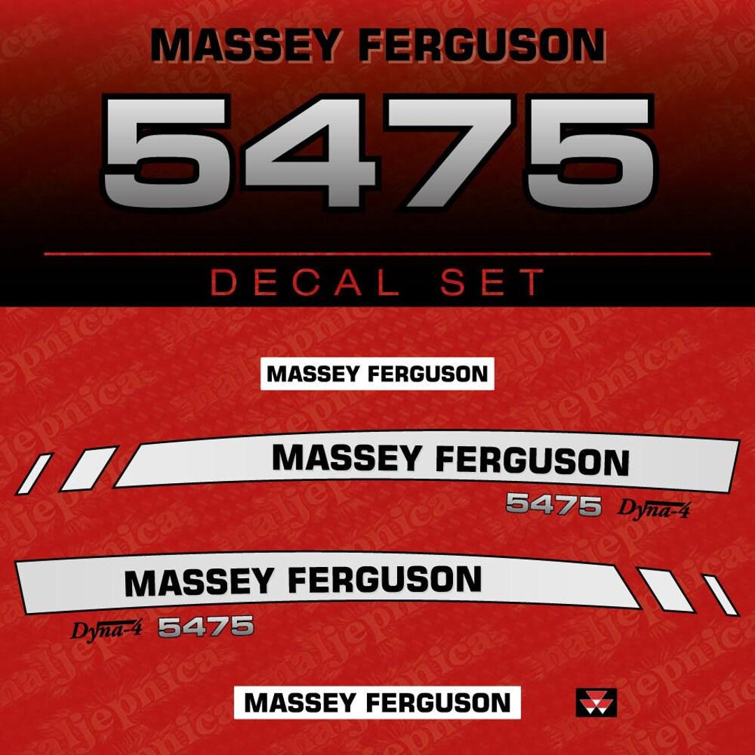 5475 R Massey Ferguson 5475 Dyna Aftermarket Replacement Tractor Decal ...